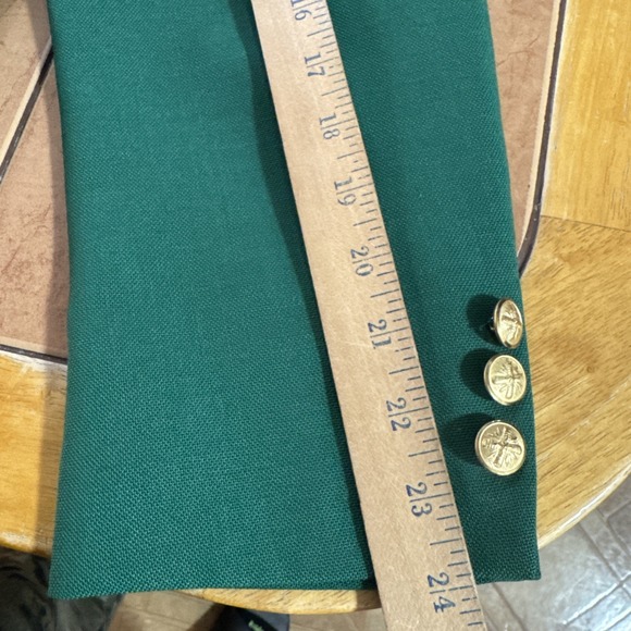 Dickinson & Lee 38S Kelly Green Blazer Sport Coat Jacket USA Made Gold Buttons - Picture 10 of 12